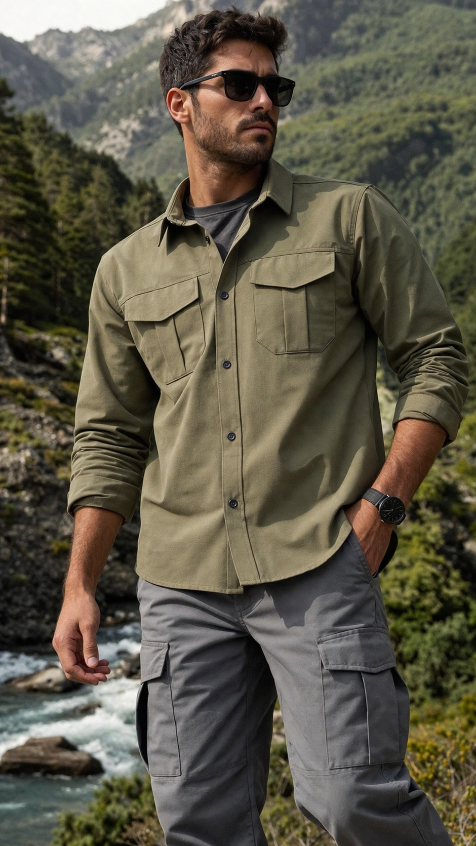 s4 outdoor hava alabilen fileli gömlek bej