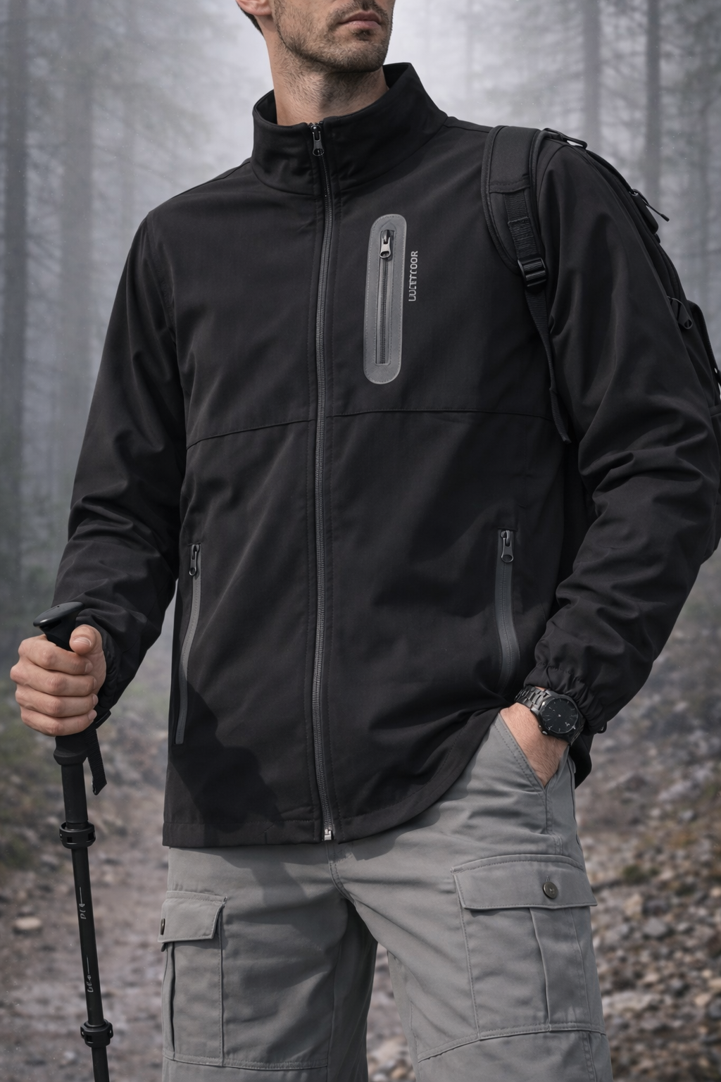 s4 outdoor mevsimlik ceket siyah