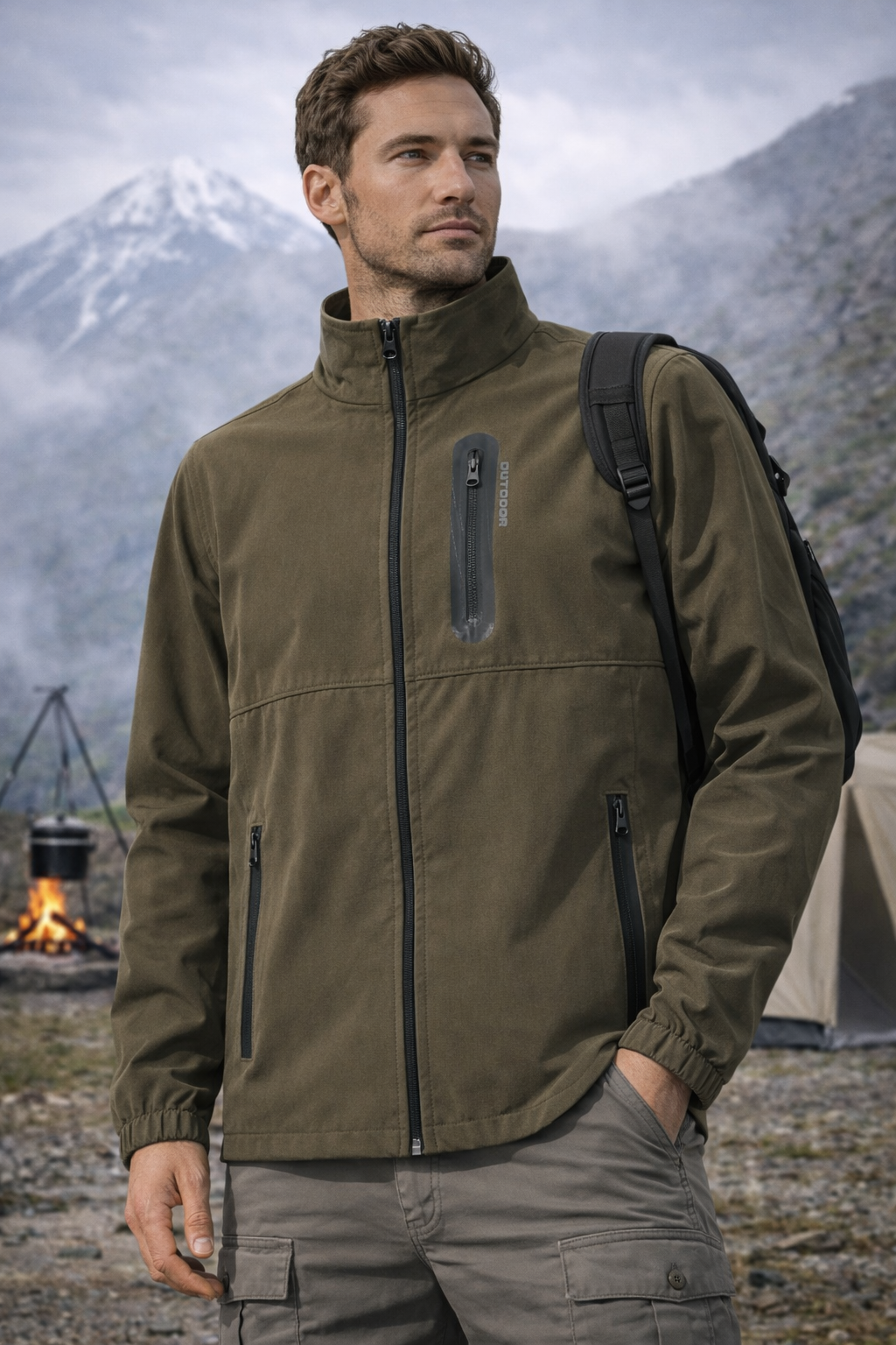 s4 outdoor mevsimlik ceket haki