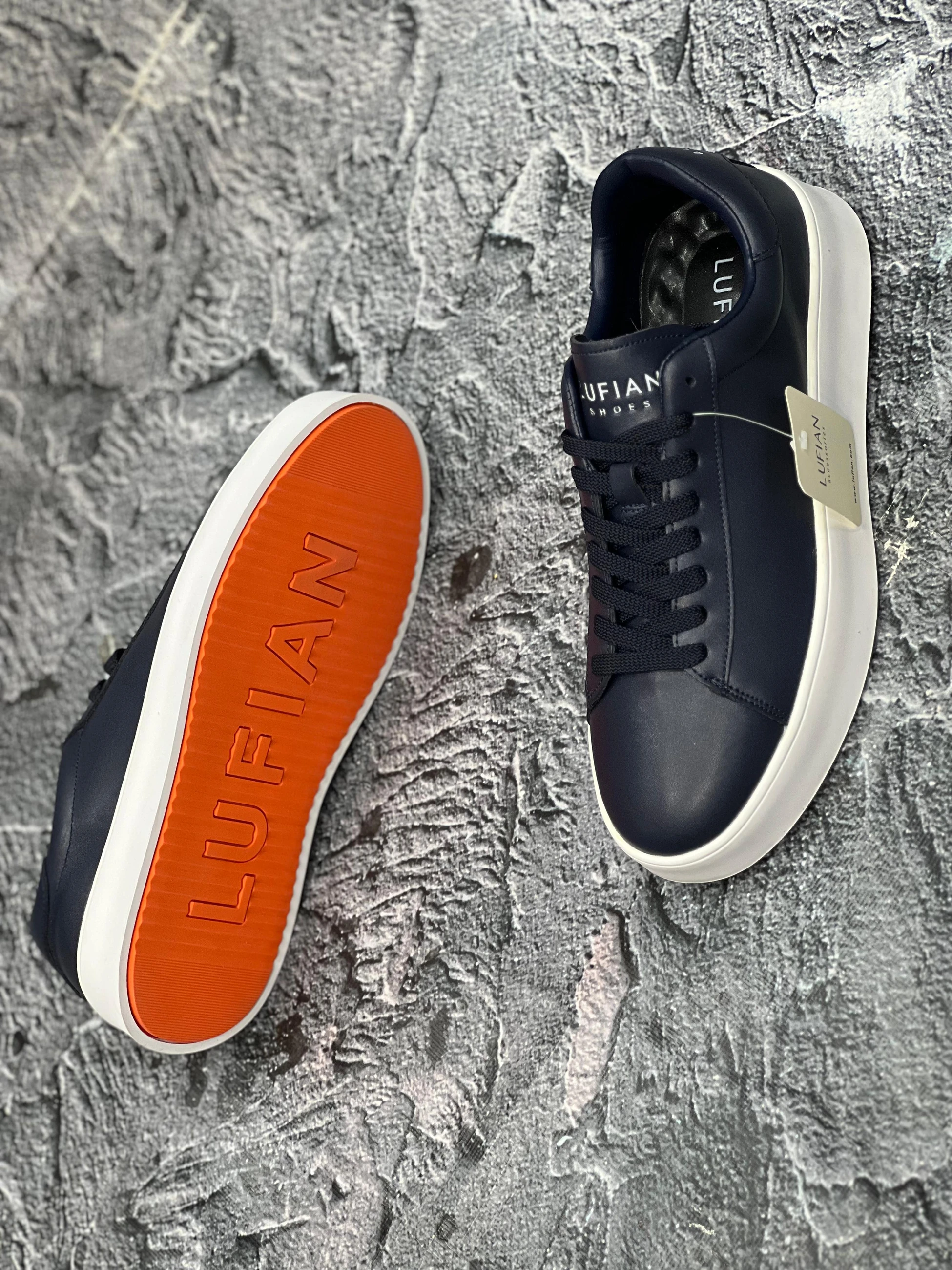 Lufian anton Sneaker erkek Deri Ayakkabı Lacivert 111230254 Lacivert