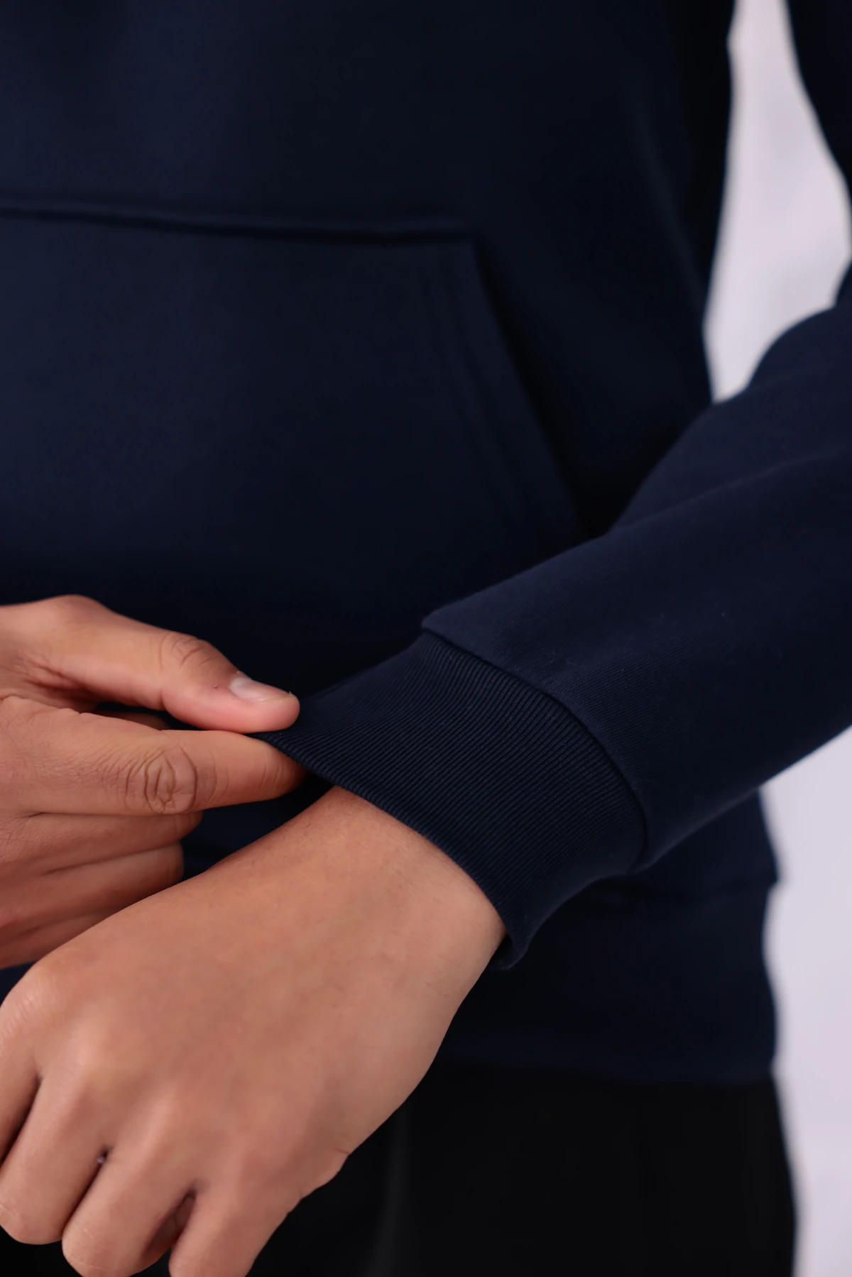 SIFIR4 3 İplik Şardonlu Kapüşonlu Sweatshirt Lacivert Lacivert