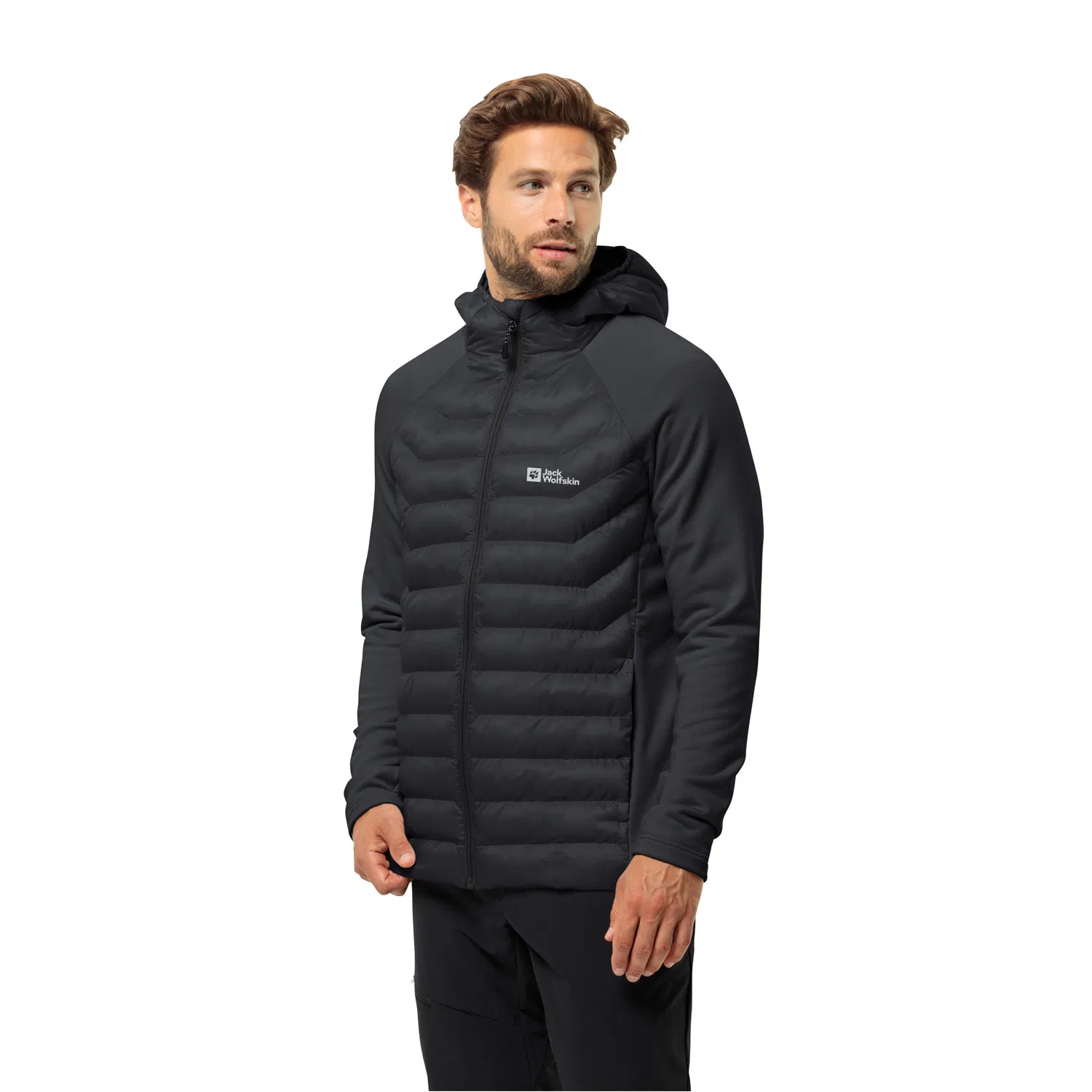 Jack Wolfskin Routeburn Pro Hybrid Erkek Siyah Outdoor Ceketi - Siyah