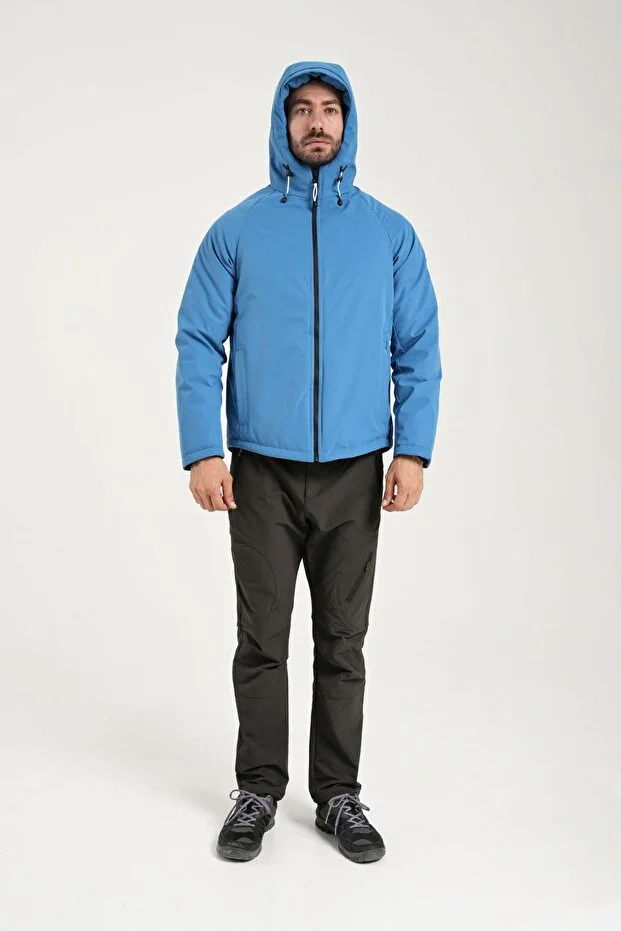 Exuma 2311142 Erkek Yağmur Rüzgar Geçirmez Turkuaz Mont Turkuaz