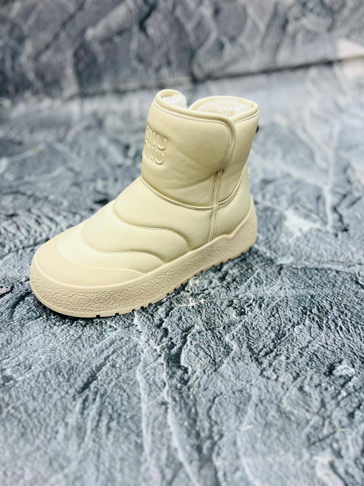 ewoll kadın kışlık kar botu 8052 krem krem