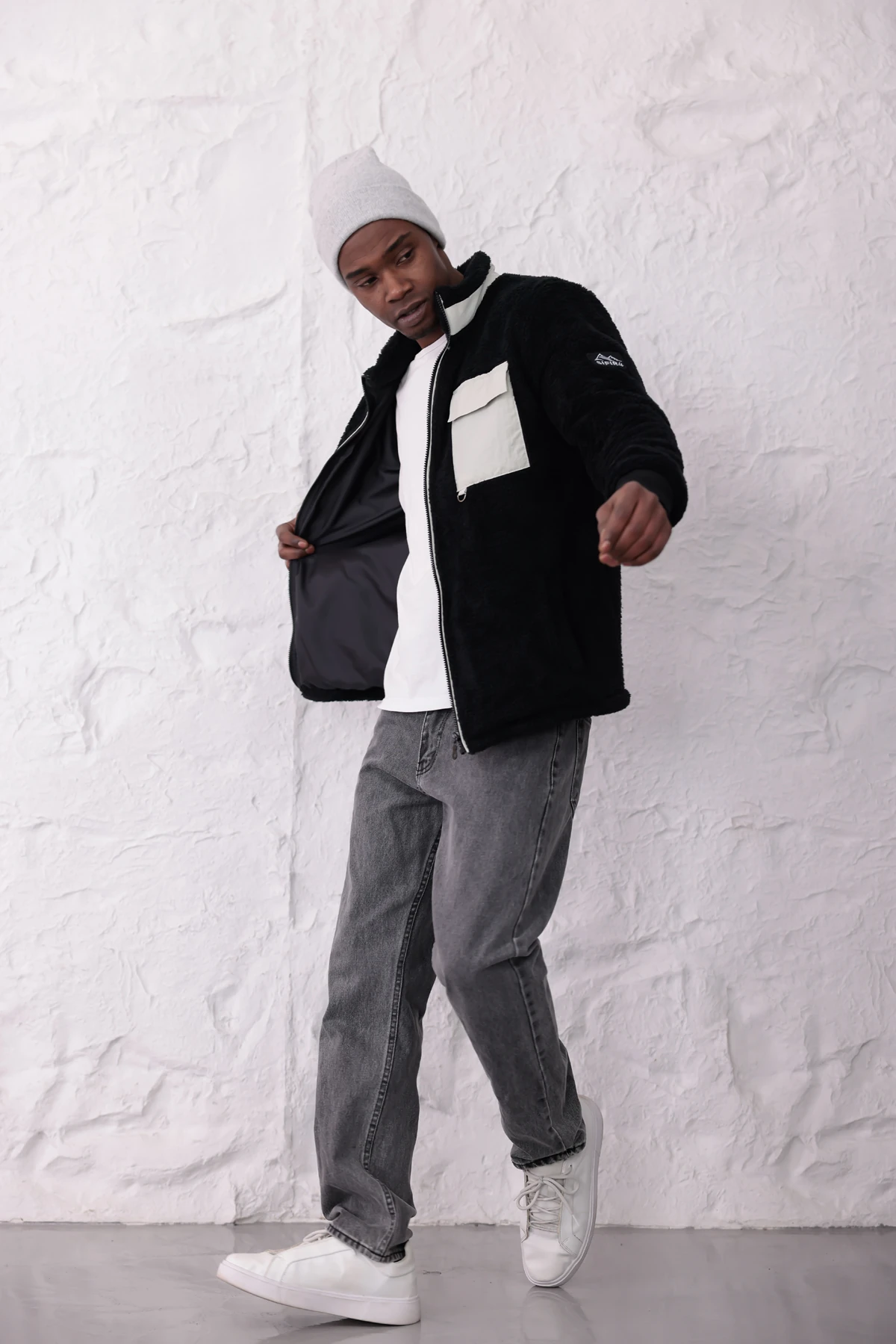 Sıfır4 AlpineSoft Peluş polar unisex siyah Siyah