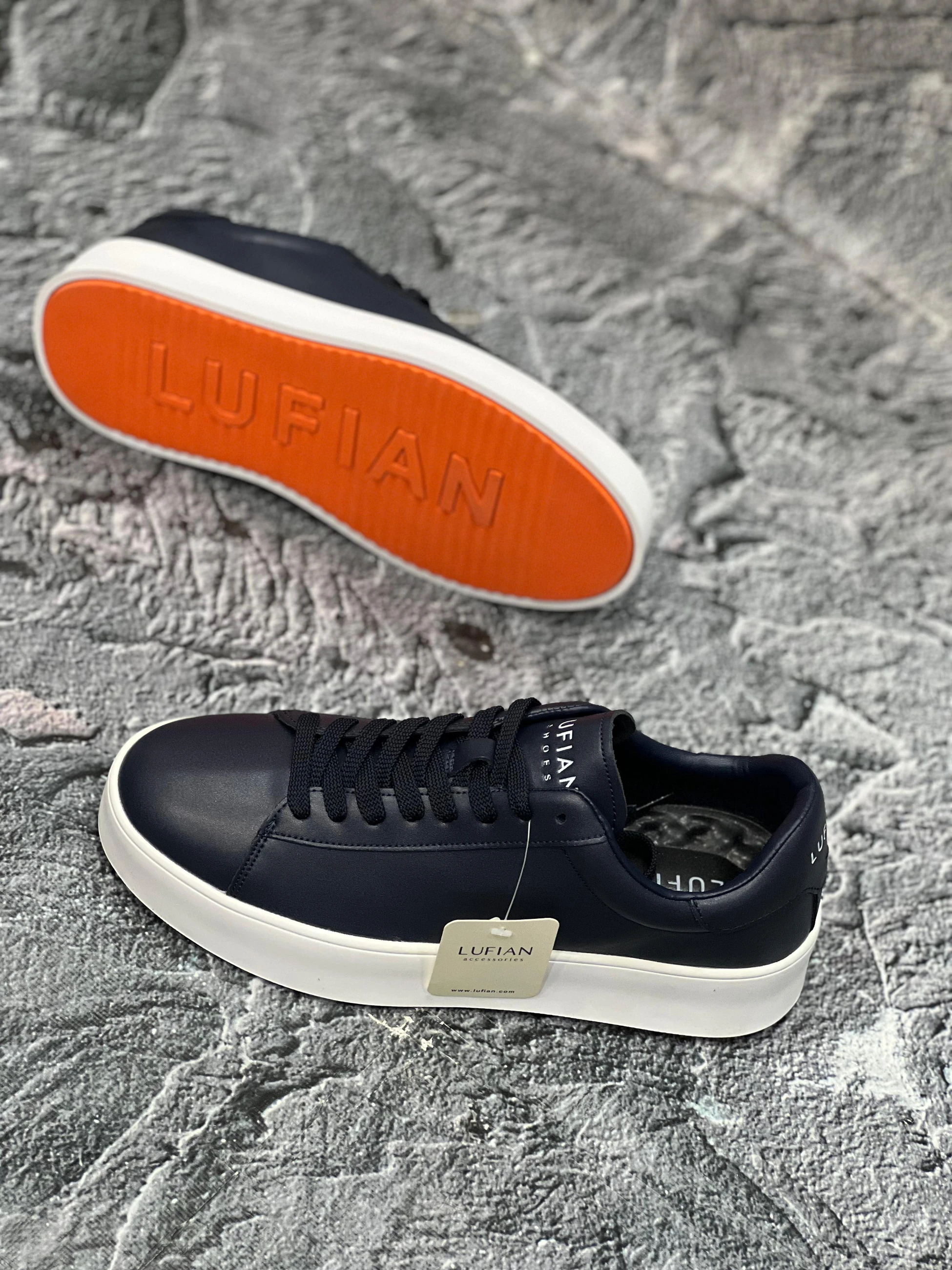 Lufian anton Sneaker erkek Deri Ayakkabı Lacivert 111230254 Lacivert