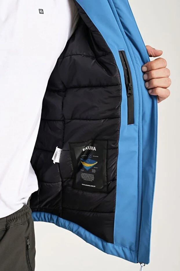 Exuma 2311142 Erkek Yağmur Rüzgar Geçirmez Turkuaz Mont Turkuaz