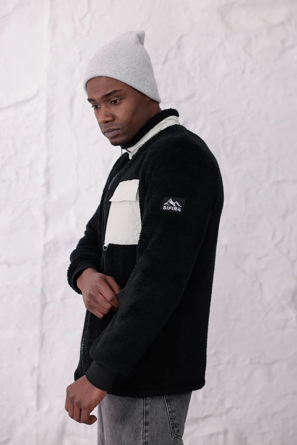 Sıfır4 AlpineSoft Peluş polar unisex siyah Siyah