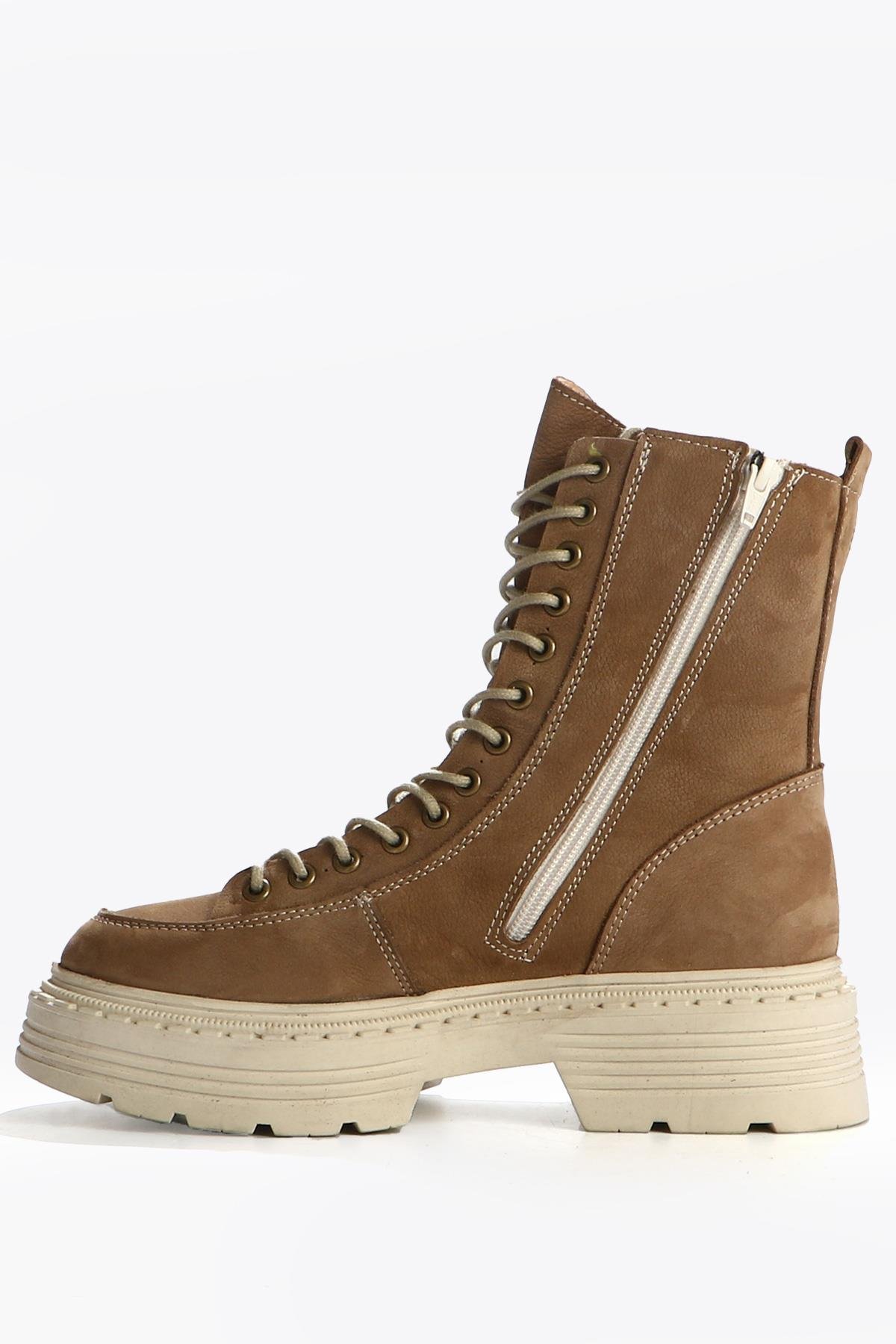 Hammer Jack Loberia Hakiki Deri Bej Torje Kadın Bot 102 23935-Z Bej Torje