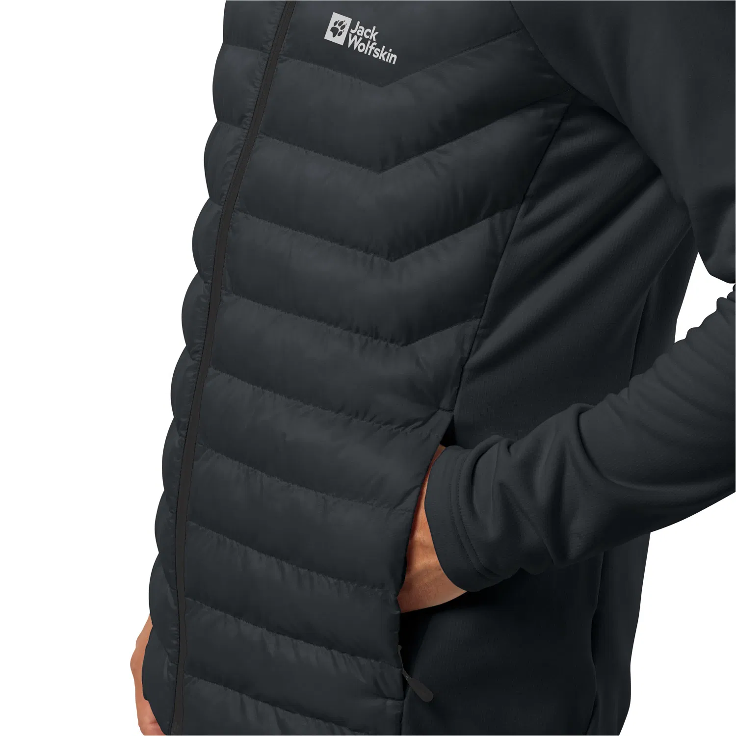 Jack Wolfskin Routeburn Pro Hybrid Erkek Siyah Outdoor Ceketi - Siyah Siyah