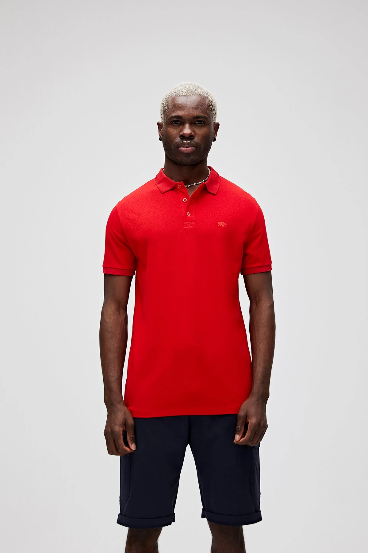 Stark Crimson Red Kırmızı Polo Yaka Erkek T-Shirt Kırmızı