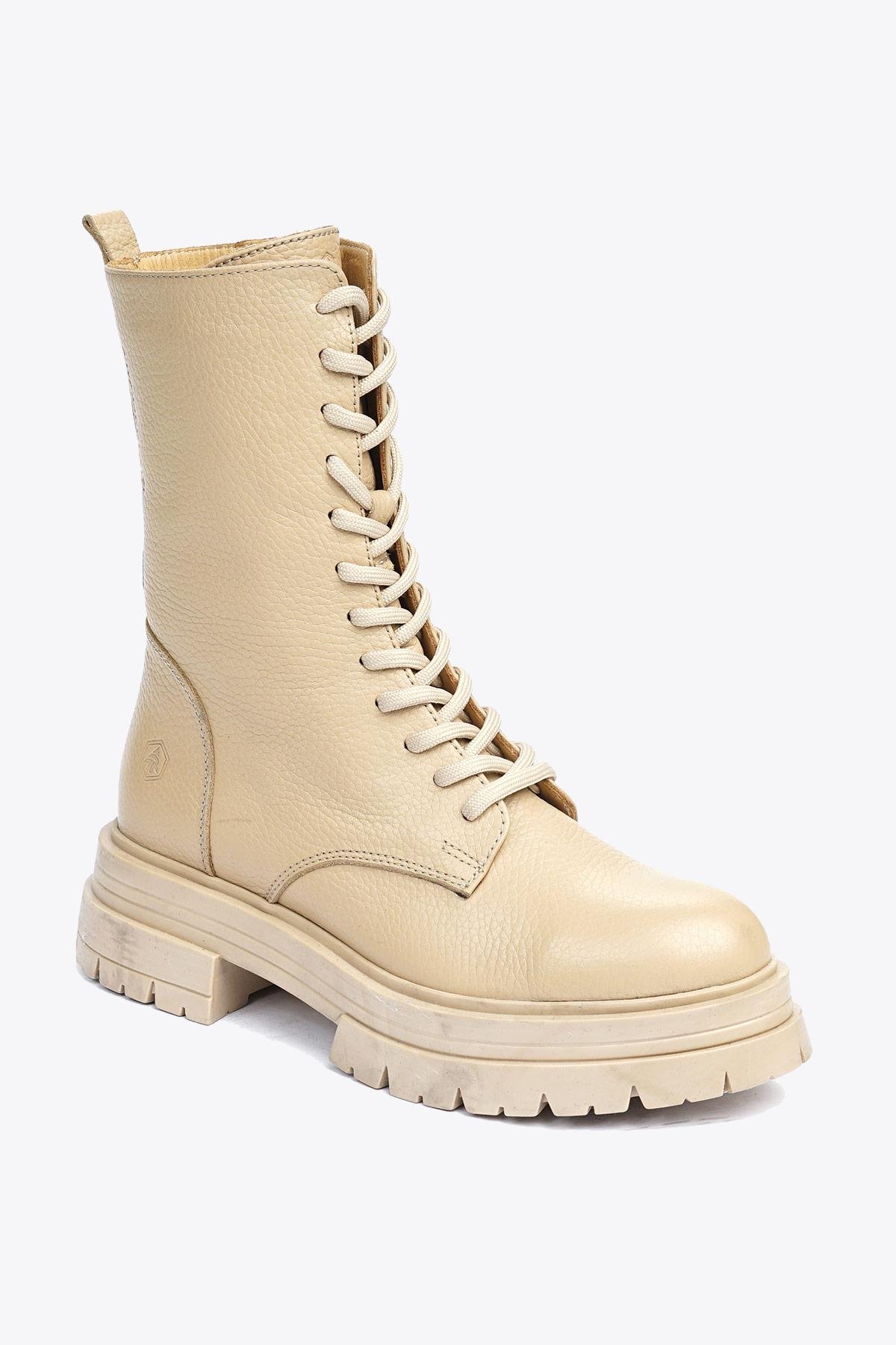 Hammer Jack Minas Hakiki Deri Bisküvi Flooter Kadın Bot 455 2334-Z biskuvi