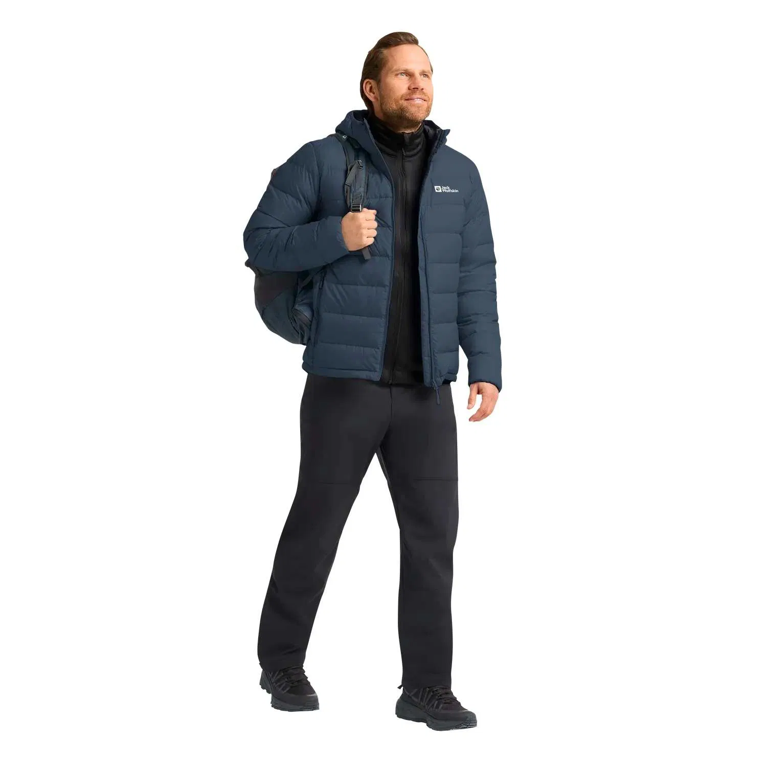 Jack Wolfskin Ather Down Hoody Rds Erkek Mavi Outdoor Ceket Lacivert