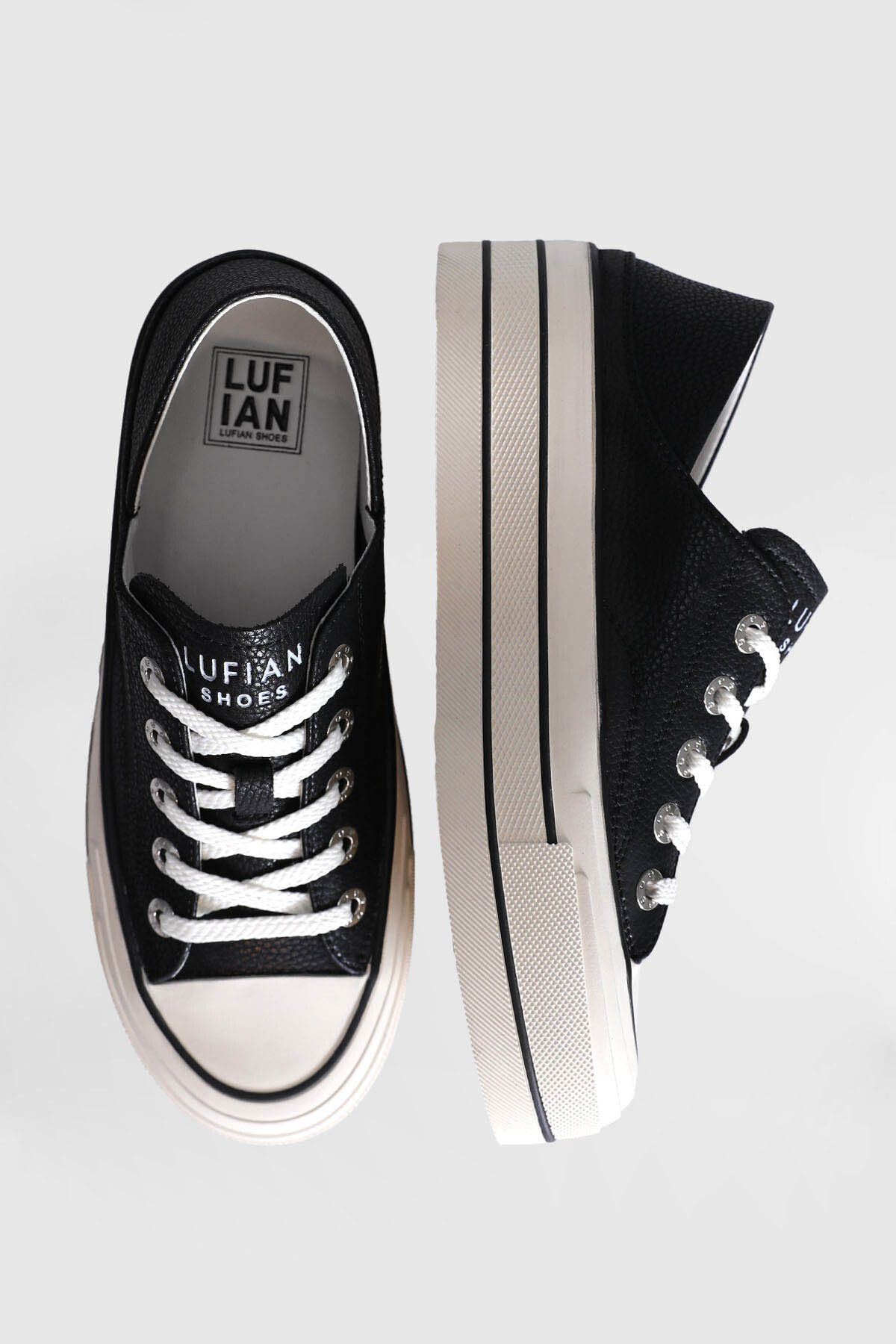 Lufian Pamela Beyaz Kadın Sneaker 121230001 Siyah