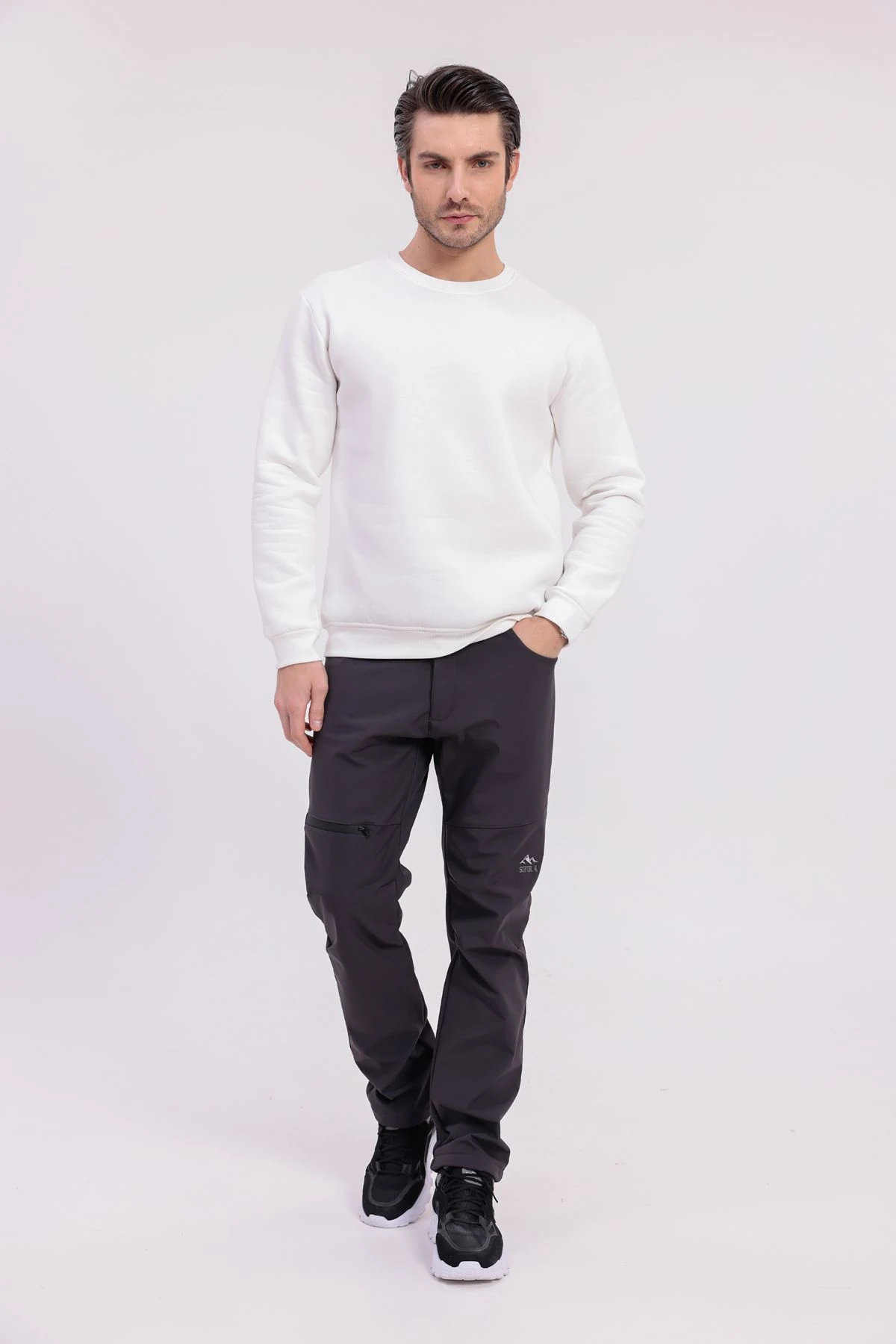 SIFIR4 İçi Polarlı Su Geçirmez Outdoor Kış Pantolonu Gri