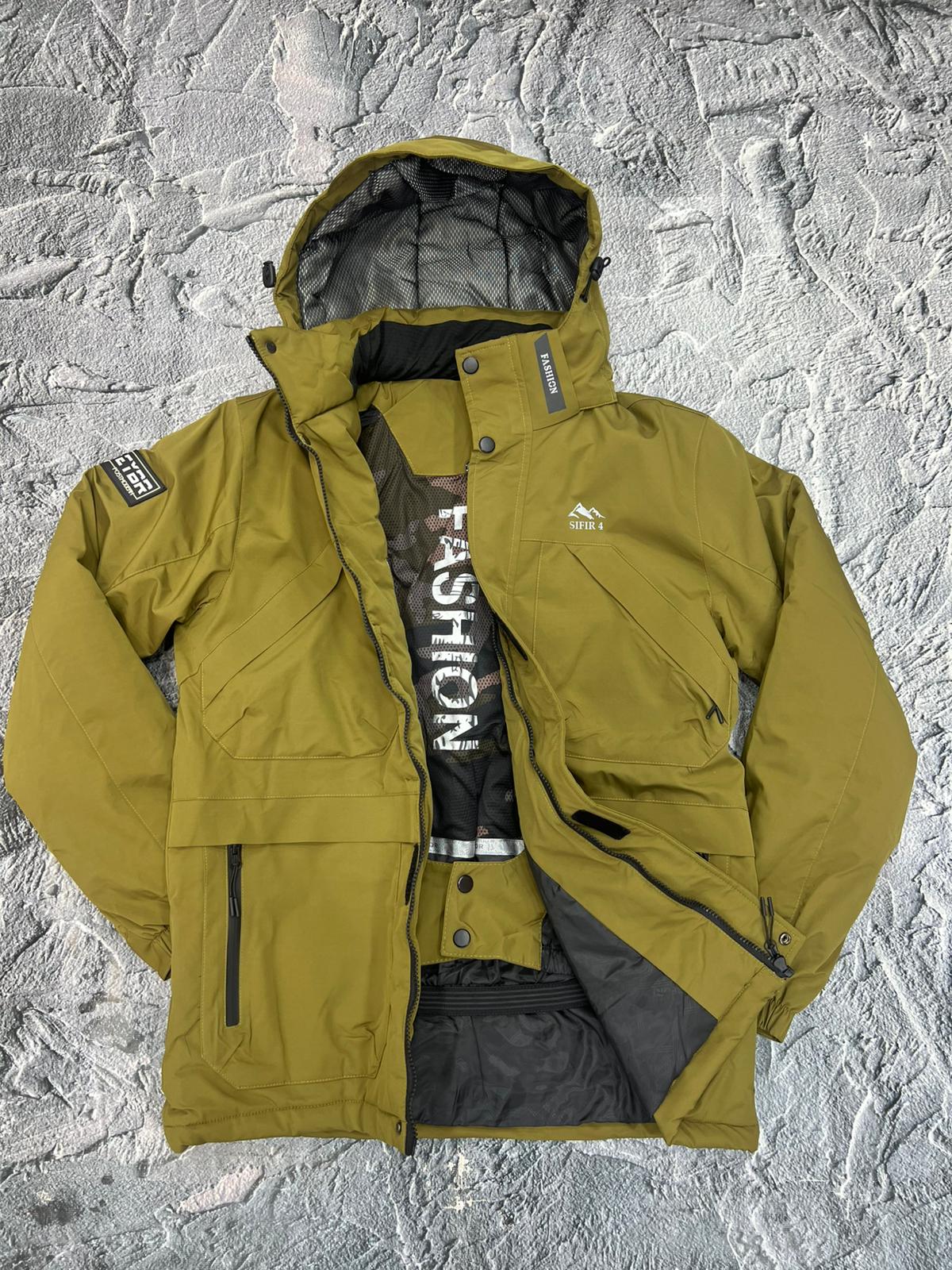 Kar montu sıfır4 su rüzgar yağmur geçirmez -30 'a kadar dayanklı Hardal