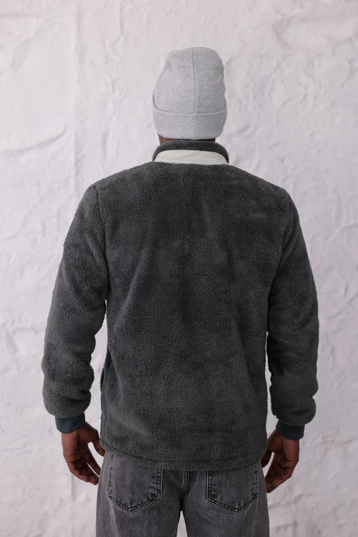 Sıfır4 AlpineSoft Peluş polar unisex Gri Gri̇