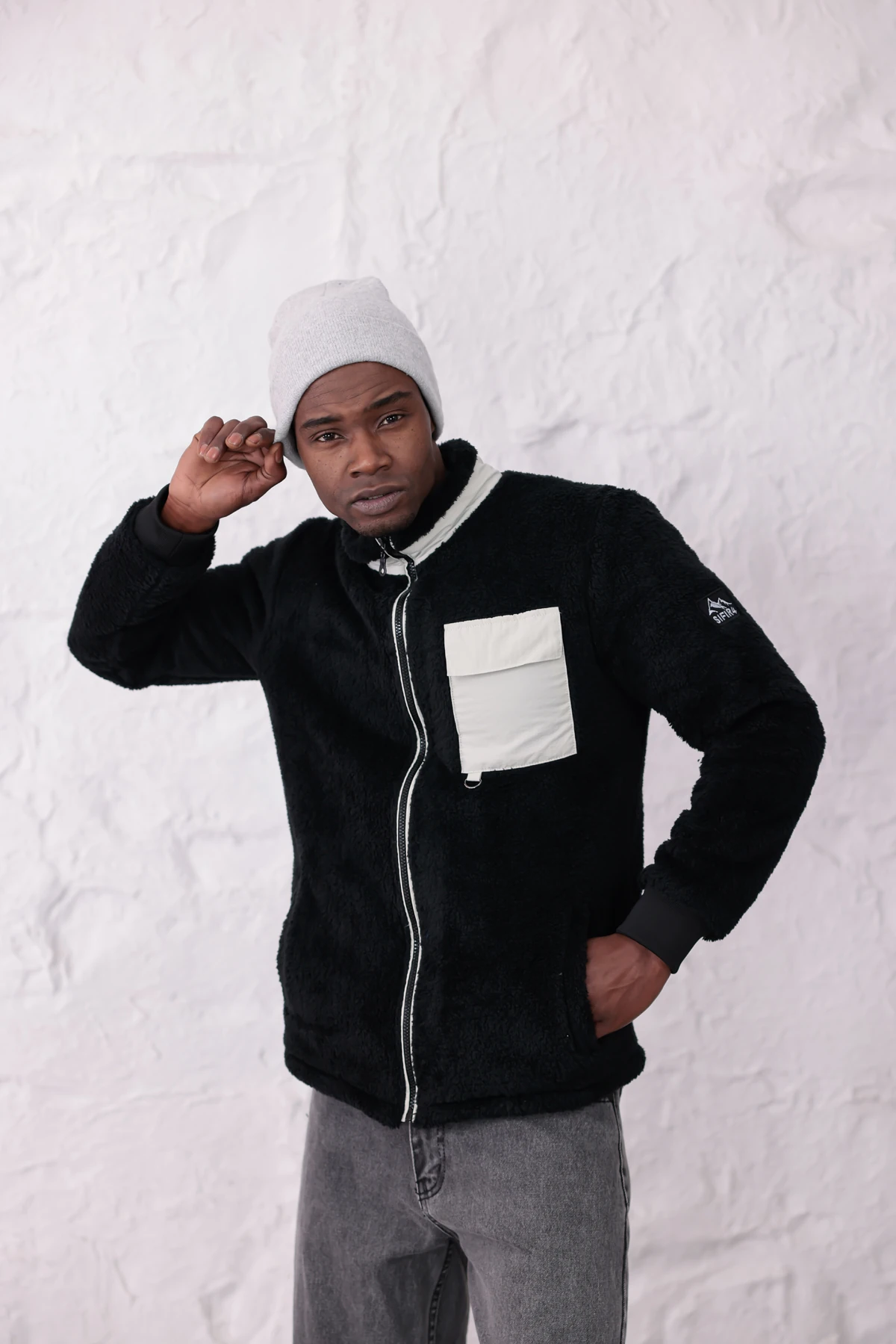 Sıfır4 AlpineSoft Peluş polar unisex siyah Siyah