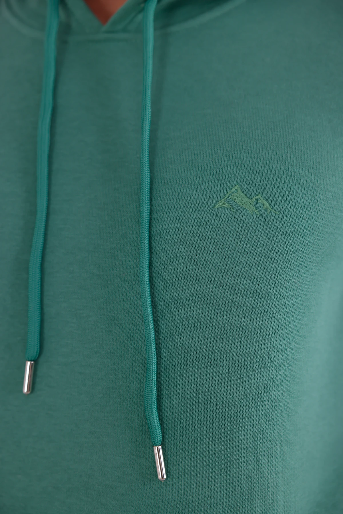 SIFIR4 3 İplik Şardonlu Kapüşonlu Sweatshirt Yeşil Yeşil