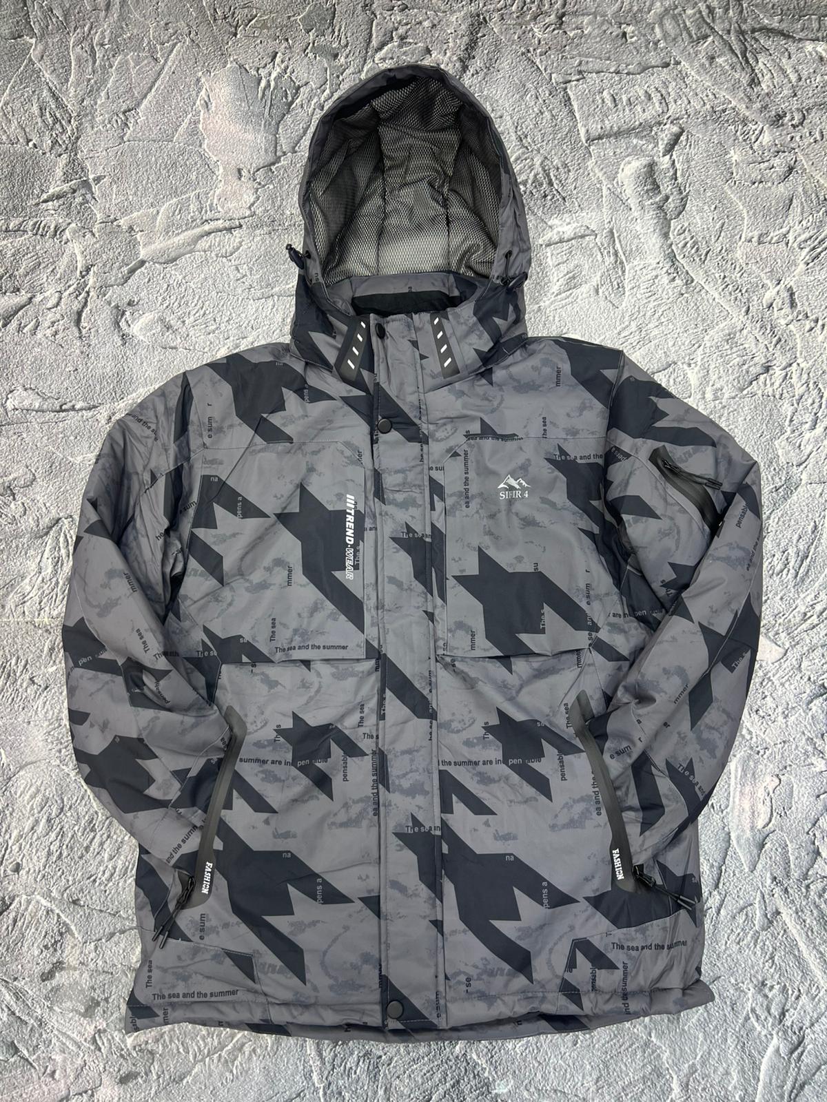 Kar montu sıfır4 su rüzgar yağmur geçirmez  -30 'a kadar dayanklı gri