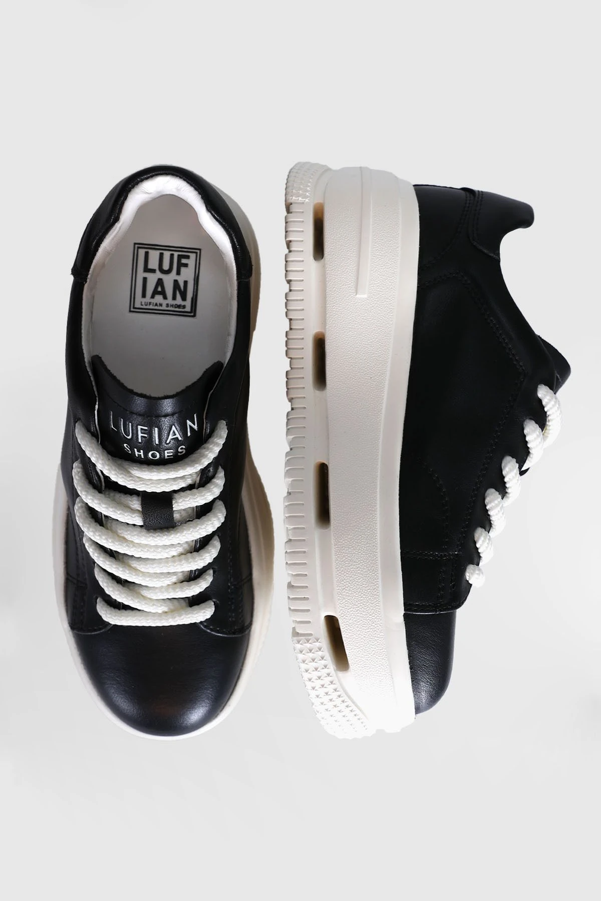 LUFİAN Agatha Kadın Sneaker Ayakkabı Beyaz Siyah