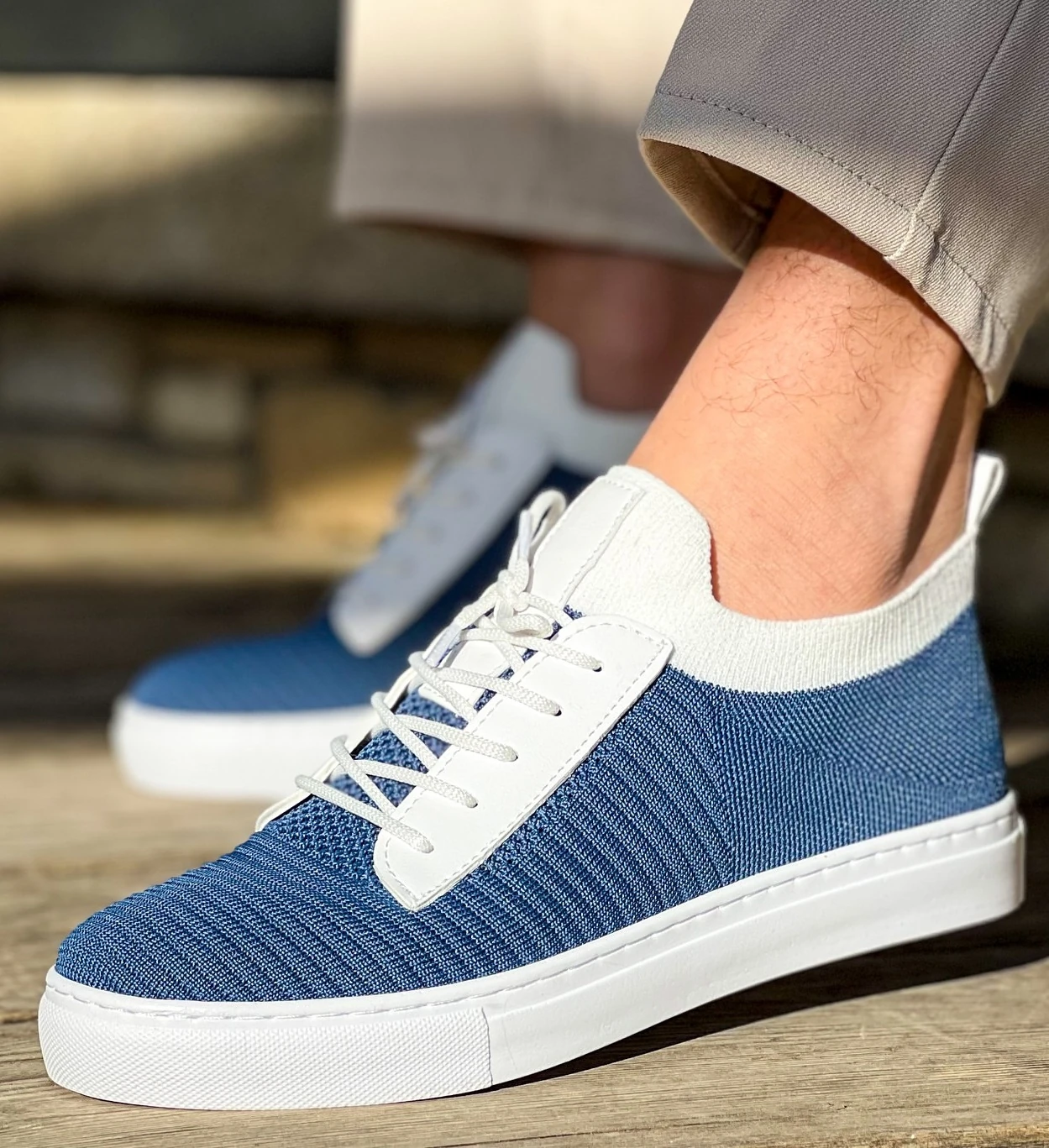 SIFIR4 MEGASTAR Sneaker Ayakkabı 112 Mavi-Beyaz