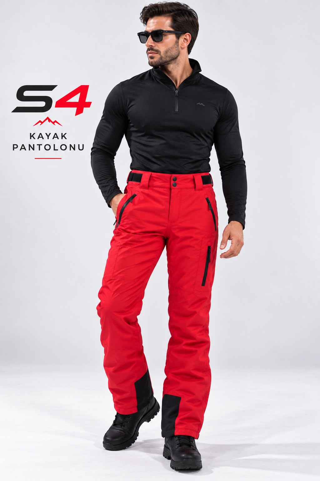 s4 Erkek Kayak pantolonu kırmızı