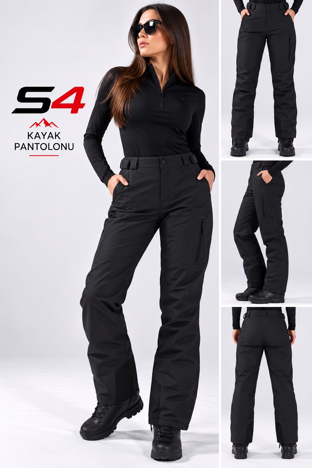 S4 Kayak Pantolonu Zirvede Konfor, Her Hareketinde Özgürlük siyah