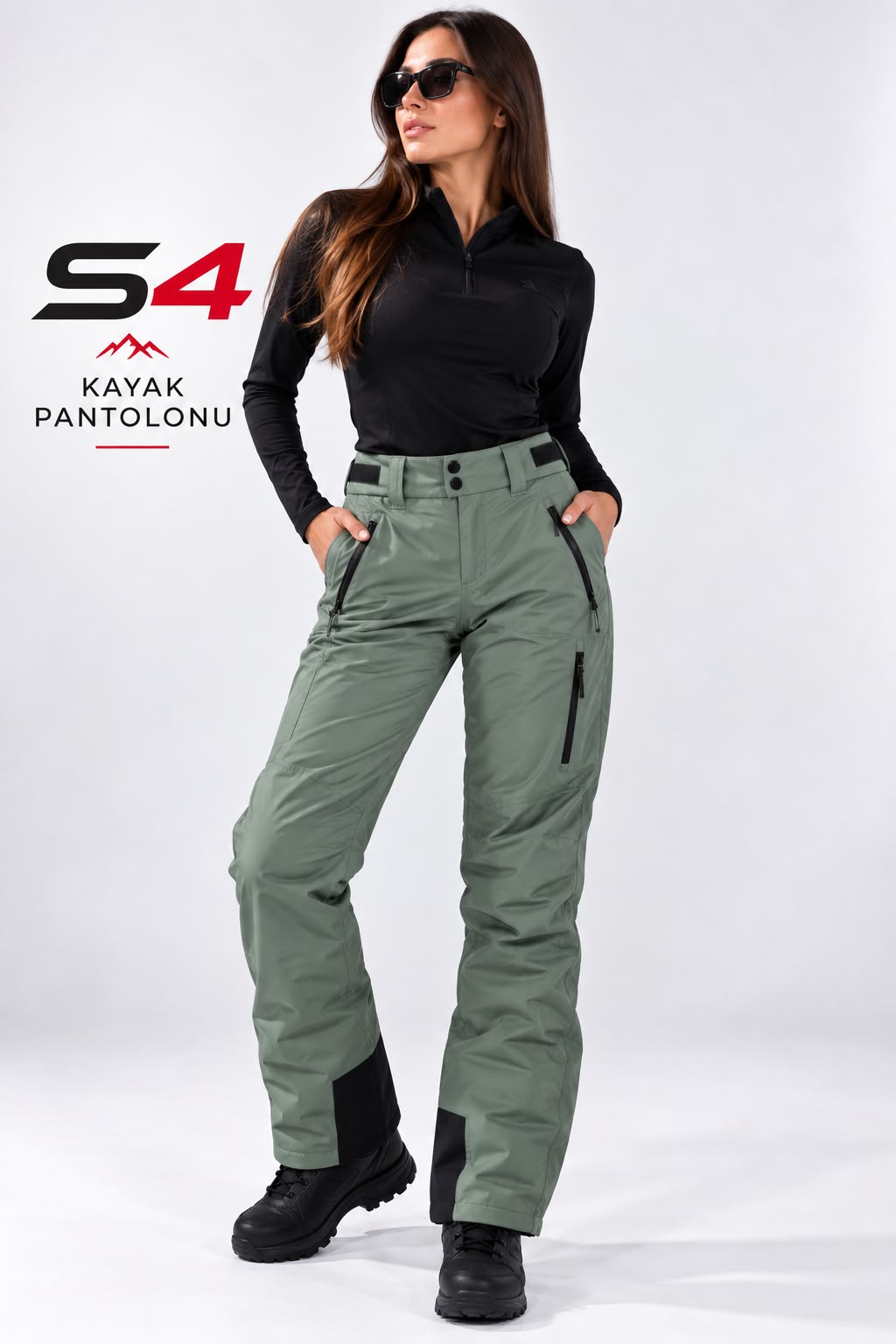 S4 Kayak Pantolonu Zirvede Konfor, Her Hareketinde Özgürlük yeşil